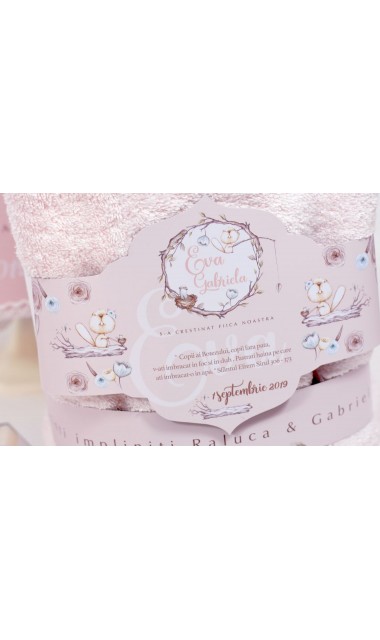Trusou de botez pentru fetite rustic, inspirat din natura, Doamna Castor 15